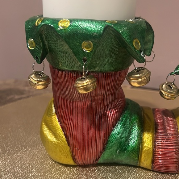 Elf Shoe Holiday Candle Holder - Picture 2 of 9